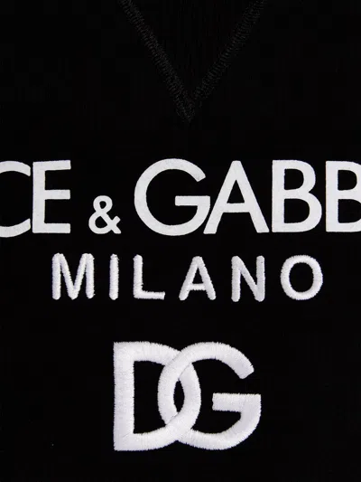 Shop Dolce & Gabbana 'dg Essential' Sweatshirt In White/black