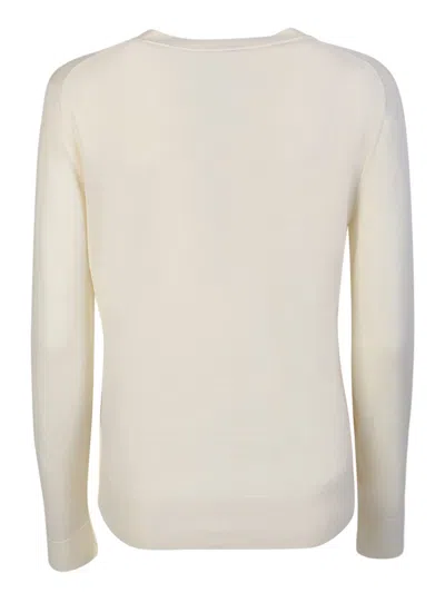 Tory Burch Wool And Silk Cardigan In White
