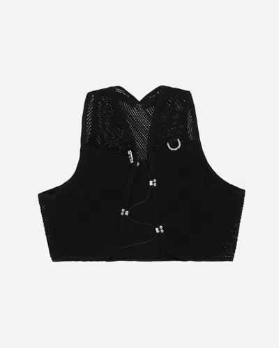 Ssu Perforated Chest Bag In Black