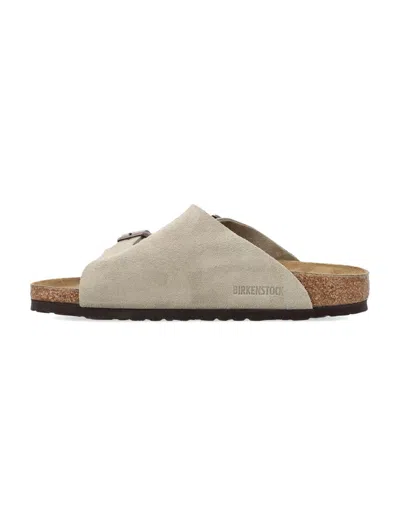 Shop Birkenstock Zurich Suede Sandals In Brown