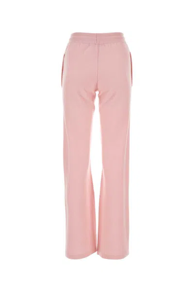 Versace Pink Wool Blend Flared Leg Pant In Pink