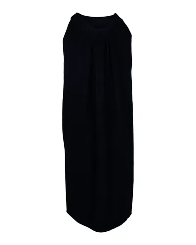 Oscar De La Renta Sleeveless Dress In Black Wool In Black