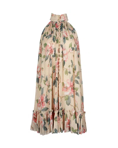 Zimmermann Kirra Mini Dress In Floral Print Cotton In Multi