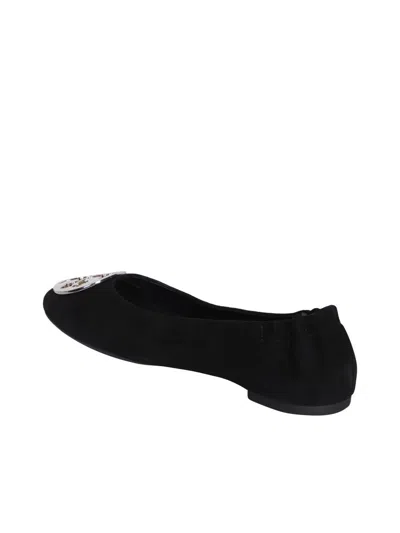 Tory Burch Claire Suede Ballet Flats In Black