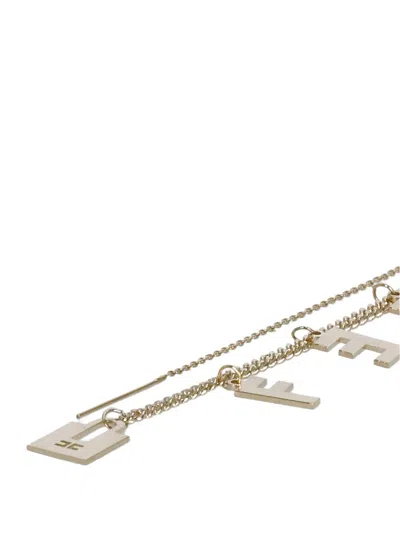 Elisabetta Franchi Earrings With Charm In Golden