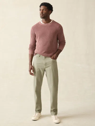 Faherty Stretch Terry 5 Pocket Pants Faded Olive In Faded Olive