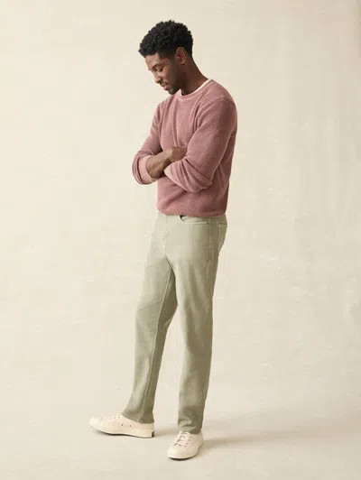 Faherty Stretch Terry 5 Pocket Pants Faded Olive In Faded Olive