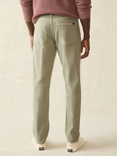 Faherty Stretch Terry 5 Pocket Pants Faded Olive In Faded Olive