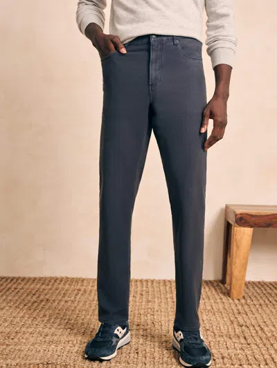 Faherty Stretch Terry 5-pocket Athletic Fit Pants In Navy