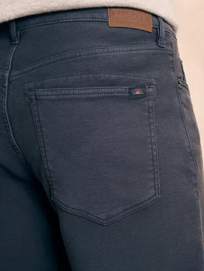 Faherty Stretch Terry 5-pocket Athletic Fit Pants In Navy