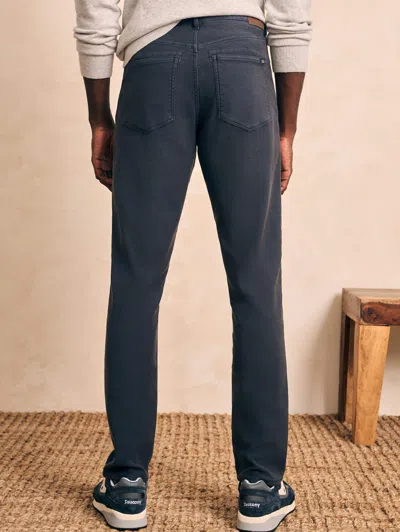 Faherty Stretch Terry 5-pocket Athletic Fit Pants In Navy