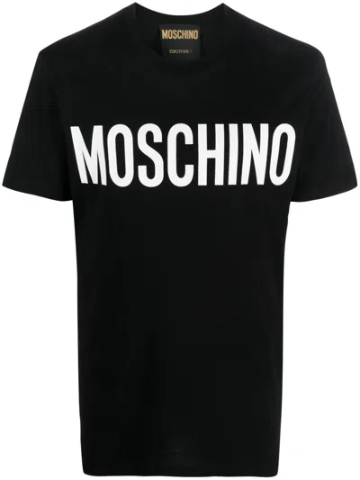 Shop Moschino T-shirt With Print In Black