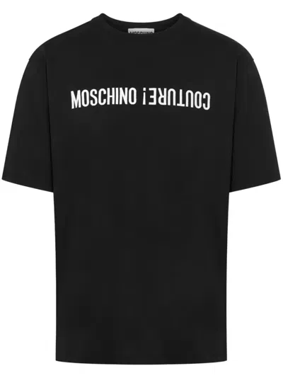 Shop Moschino T-shirt With Print In Black