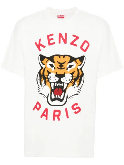 Shop Kenzo Lucky Tiger T-shirt In White