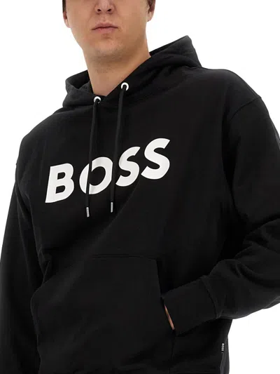 Shop Hugo Boss Boss Sweatshirt With Logo In Black