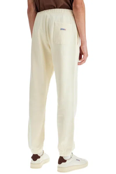 Shop Autry Fleece Jersey Jogger Pants In Neutro