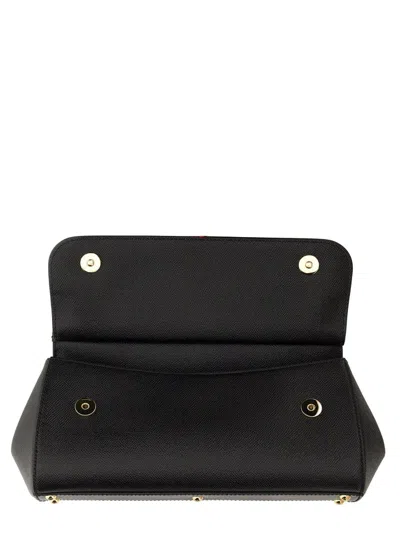 Shop Dolce & Gabbana Elongated "sicily" Handbag In Black