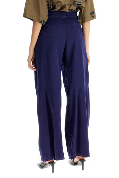 Shop Lemaire Lightweight Wide-leg Pants In Blue