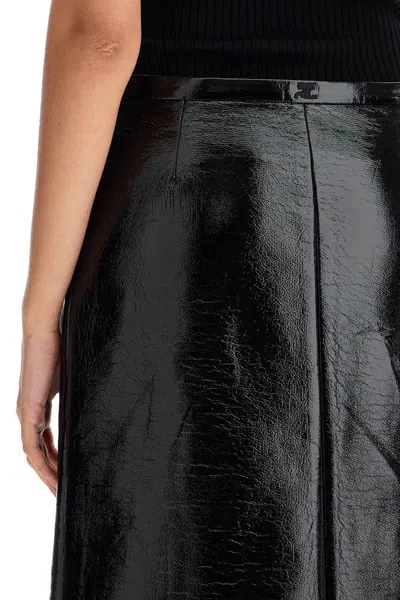 COURRÈGES VINYL MIDI SKIRT IN SEVEN 