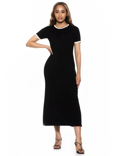 Alexia Admor Women's Keiko Rib Knit Midi Sheath Dress In Black