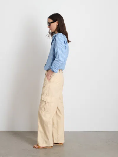 Alex Mill Jo Shirt In Striped Paper Poplin In Blue Stripe