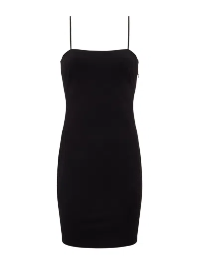 L'agence Delina Spaghetti Mini Dress In Black