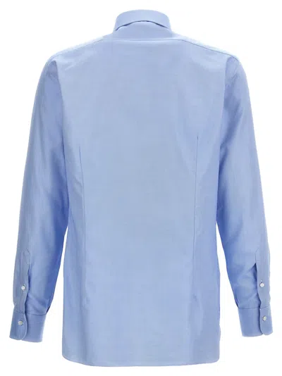 Barba Napoli Barba Tailored Poplin Shirt With Button Closure