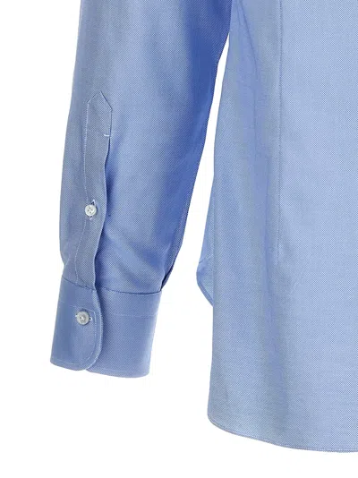 Barba Napoli Barba Tailored Poplin Shirt With Button Closure