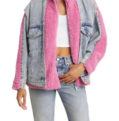 BLANKNYC BEAR HUG JACKET IN PINK 