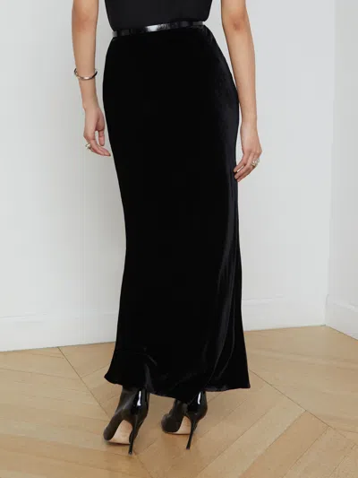 L Agence Zeta Maxi Skirt In Black