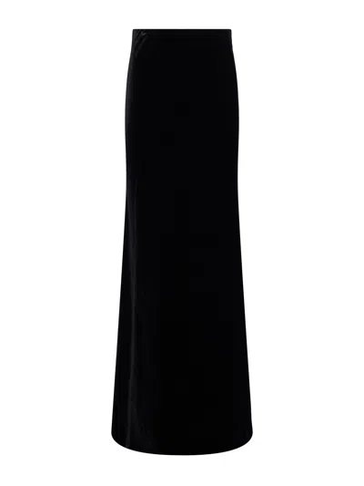 L Agence Zeta Maxi Skirt In Black
