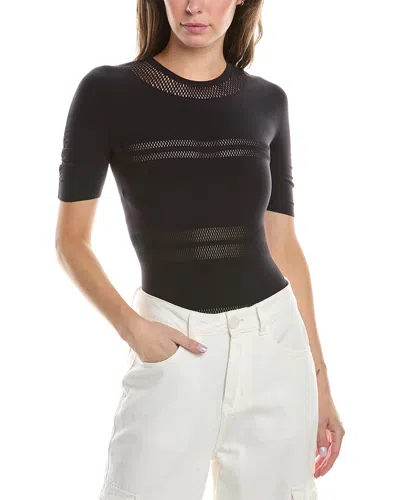 Wolford Net Lines Bodysuit In Black