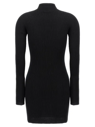 Courrèges Courreges Black Cotton Blend Mini Dress