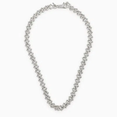 Shop Emanuele Bicocchi Silver 925 Chain Necklace With Arabesques Men