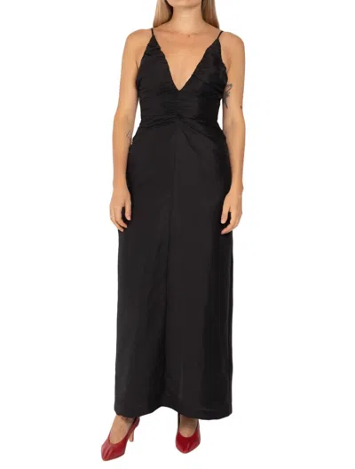 Wynn Hamlyn Aubrey Maxi Dress In Black In Black