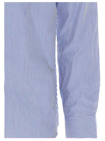 Shop Borriello Striped Cotton Shirt In Blue