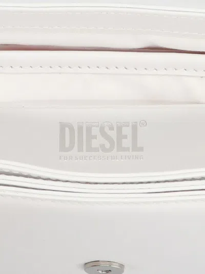 Shop Diesel '1dr' Shoulder Bag In Silver