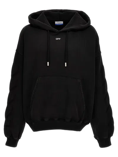 Off-white St. Matthew Over Cotton Hoodie Sweatshirt In Black