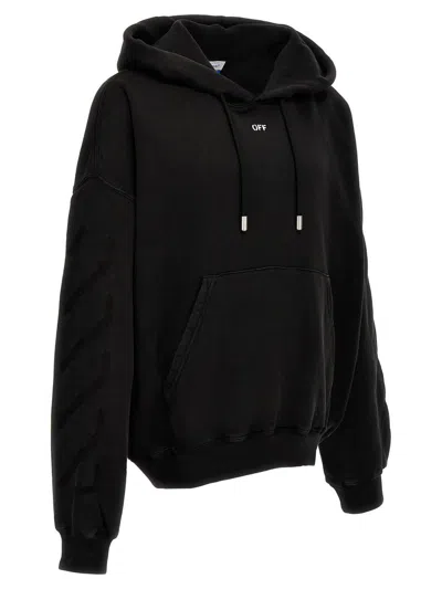 Off-white St. Matthew Over Cotton Hoodie Sweatshirt In Black