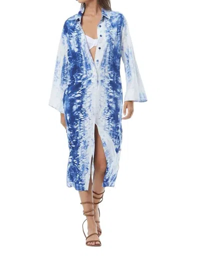 Young Fabulous & Broke Pebble Beach Midi Dress In Cobalt In Blue