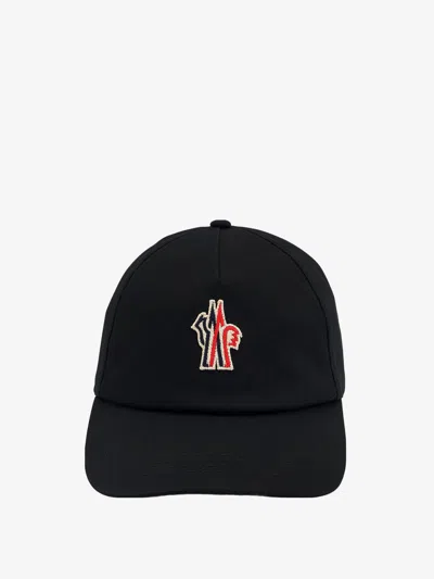 Moncler Grenoble Branded Baseball Cap In Black