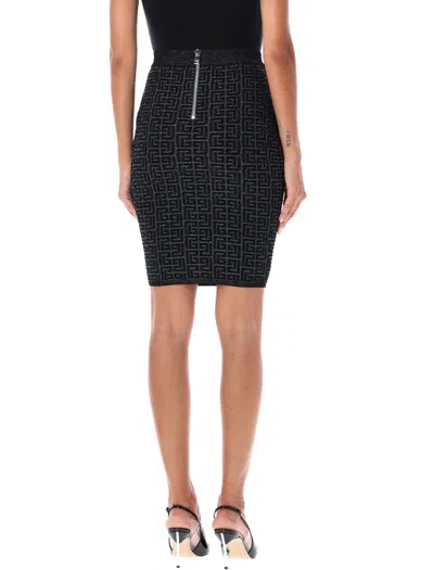 Balmain Skirt  Woman Color Black In Black Silver