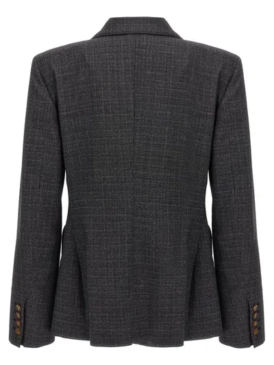 Blazé Milano Blaze Milano Hunley Double Breasted Wool Blazer In Gray