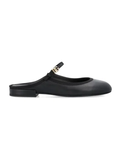 Shop Dolce & Gabbana Ballerina Mules In Black