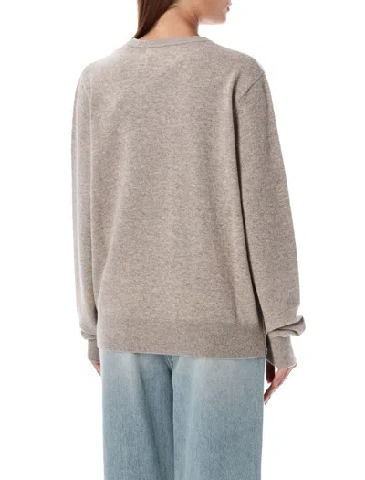 Shop Extreme Cashmere Be Classic Core Sweater In Moss Grey Beige