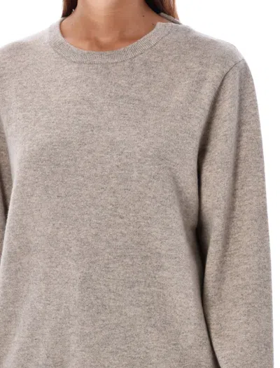 Shop Extreme Cashmere Be Classic Core Sweater In Moss Grey Beige