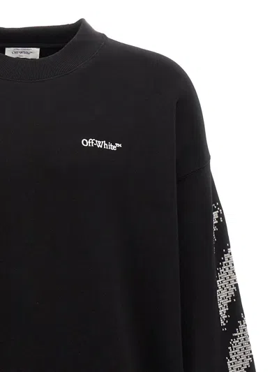 Shop Off-white 'pixel Diag Skate' Sweatshirt In White/black