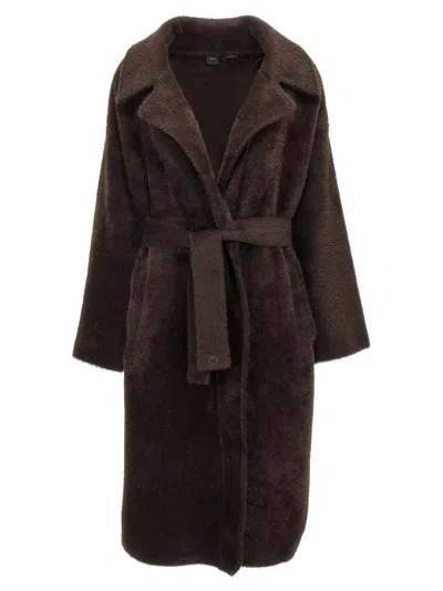 Shop Pinko 'uvaggio' Coat In Brown