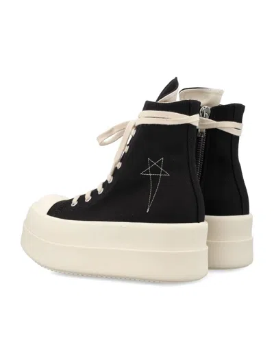 Rick Owens Drkshdw Round-head High-top Casual Shoes In Black