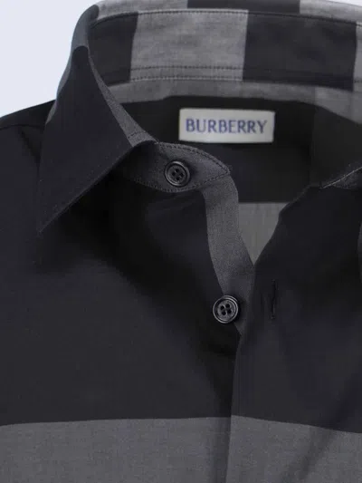 Shop Burberry Shirts In Grey